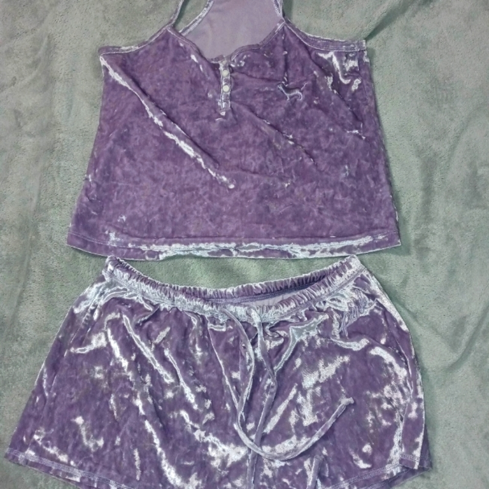 Pink velour pajamas